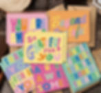 Colourful handwritten greeting card
