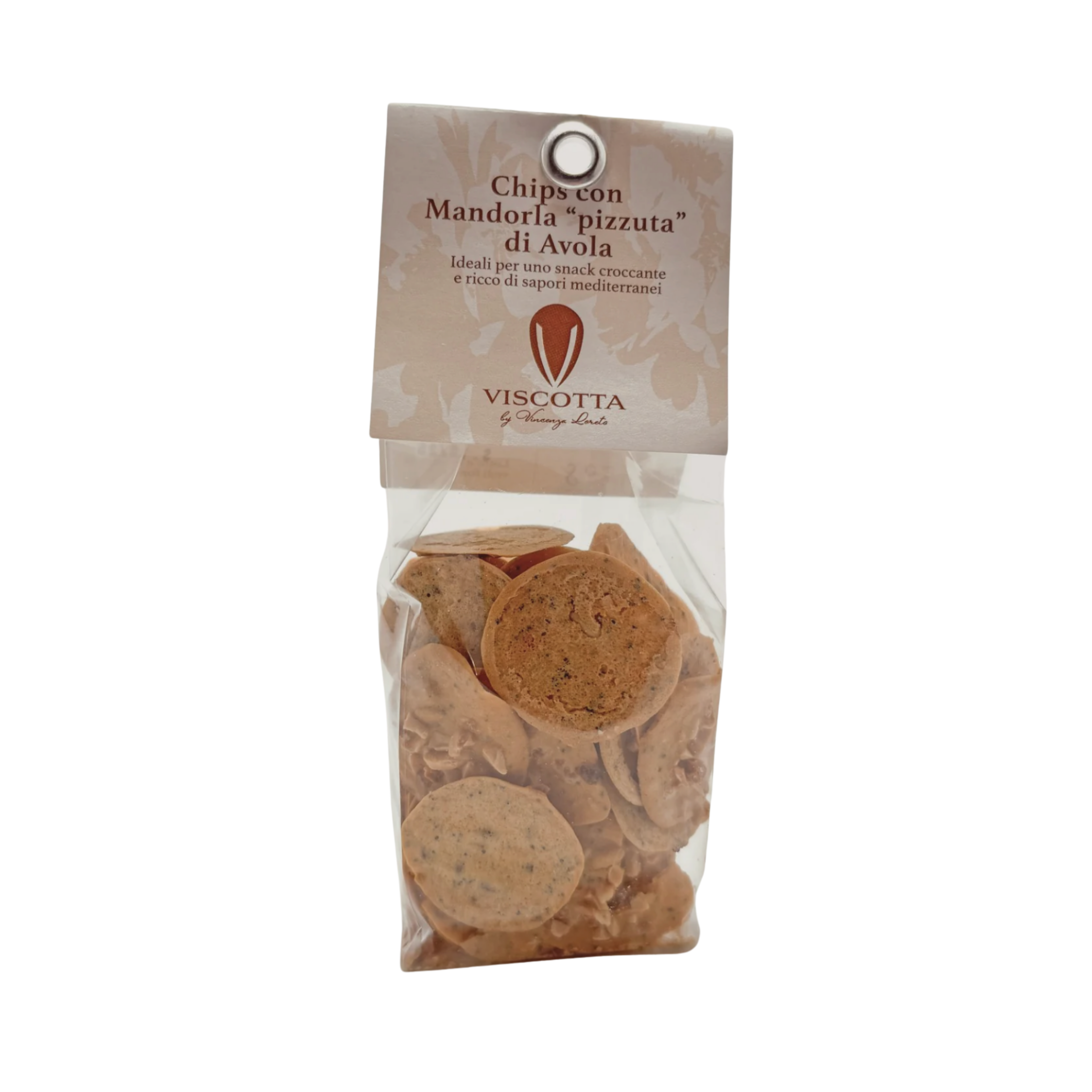 Glutenfria krispiga chips med kikärtsmjöl och Pizzuta d'Avola-mandel