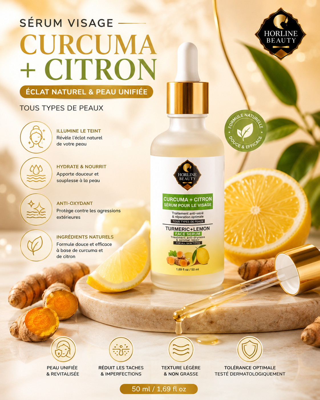 Sérum Visage Curcuma & Citron