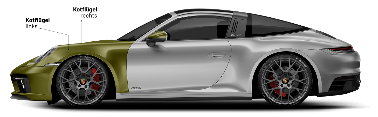 Porsche Folierung Lackschutz Seite