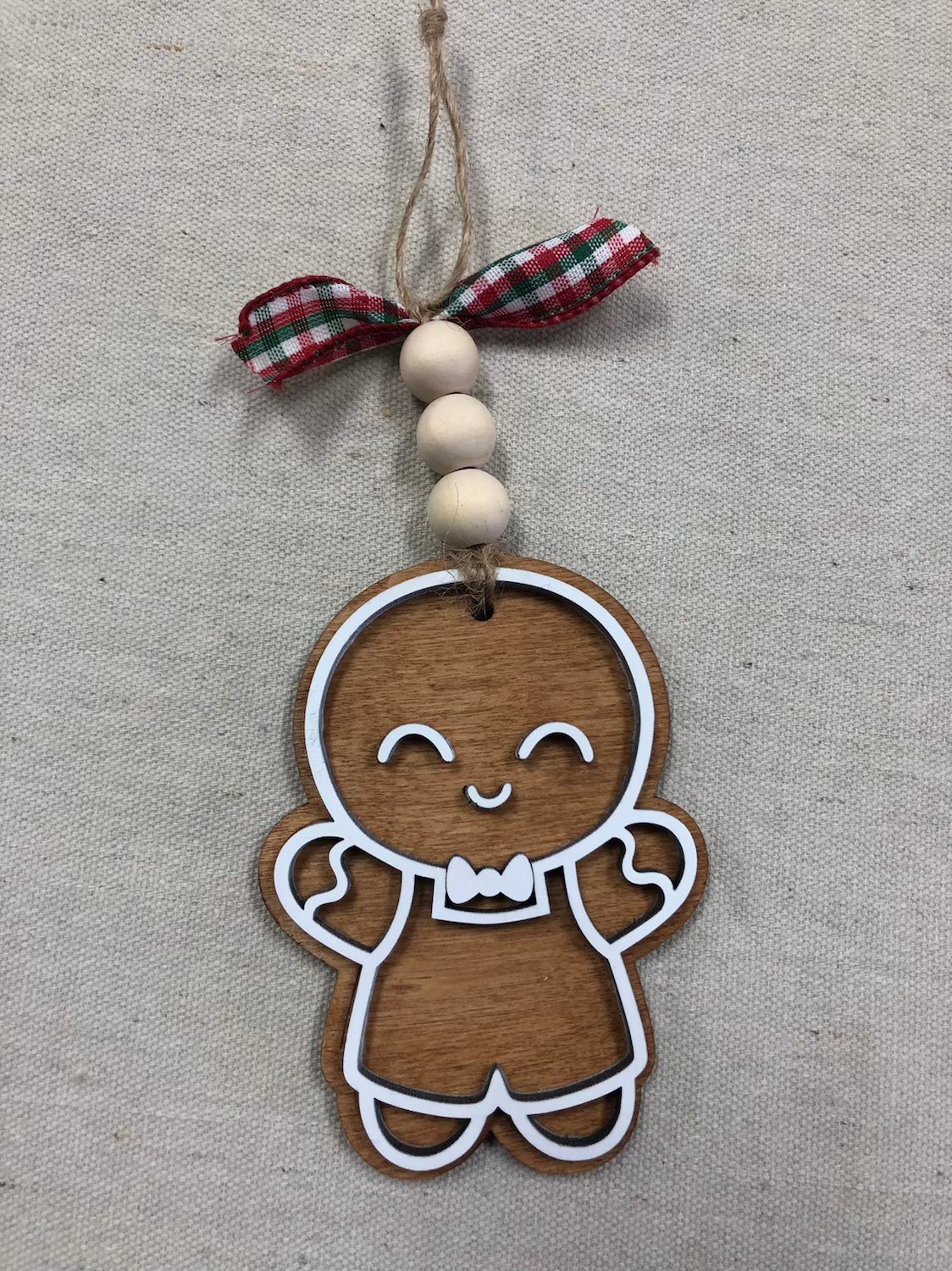 Gingerbread Boy Ornament - Painted