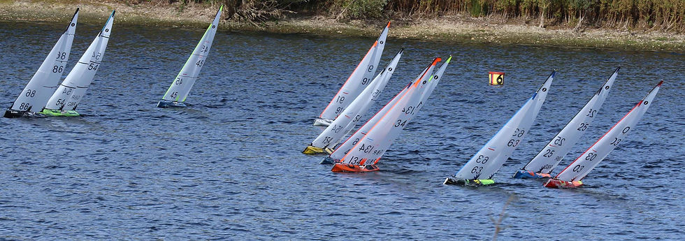 Here is where I got my act together and positioned reasonably well after the start although 86 on the bow is not helping