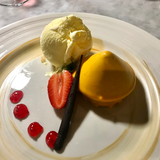 Mango Ice cream at Limbo Restaurant