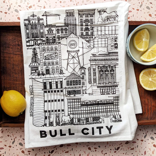 Durham, NC tea towel | Papermill Creative