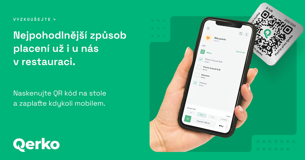 Plaťte u nás QR kódem pohodlně a pěkně od stolu.