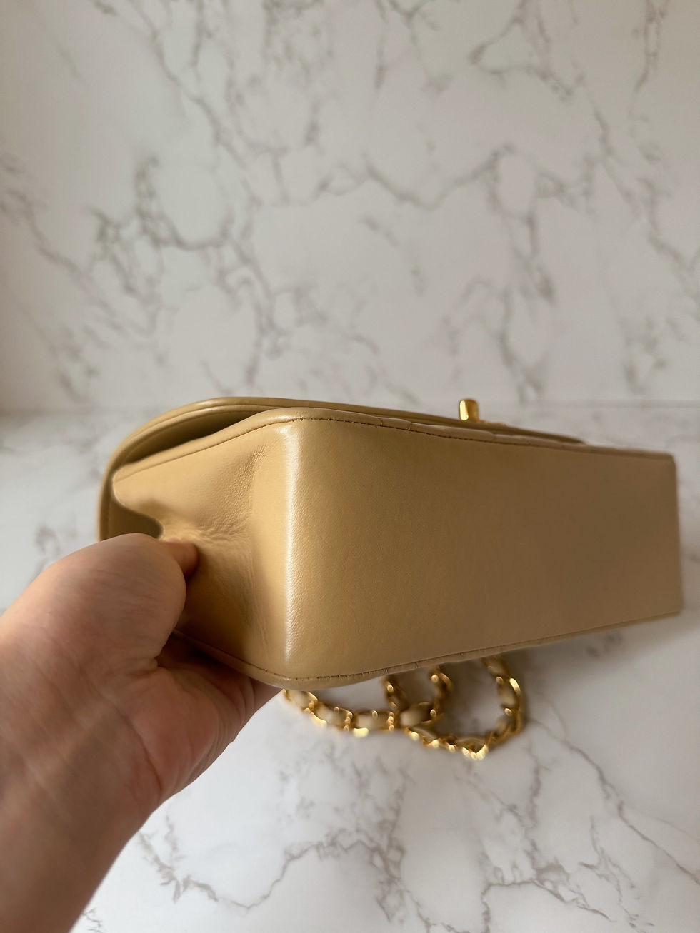 Thumbnail: Chanel Small Beige Diana in 24K GHW