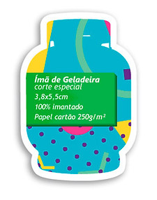 imã de geladeira, imã com corte especial, imã colorido
