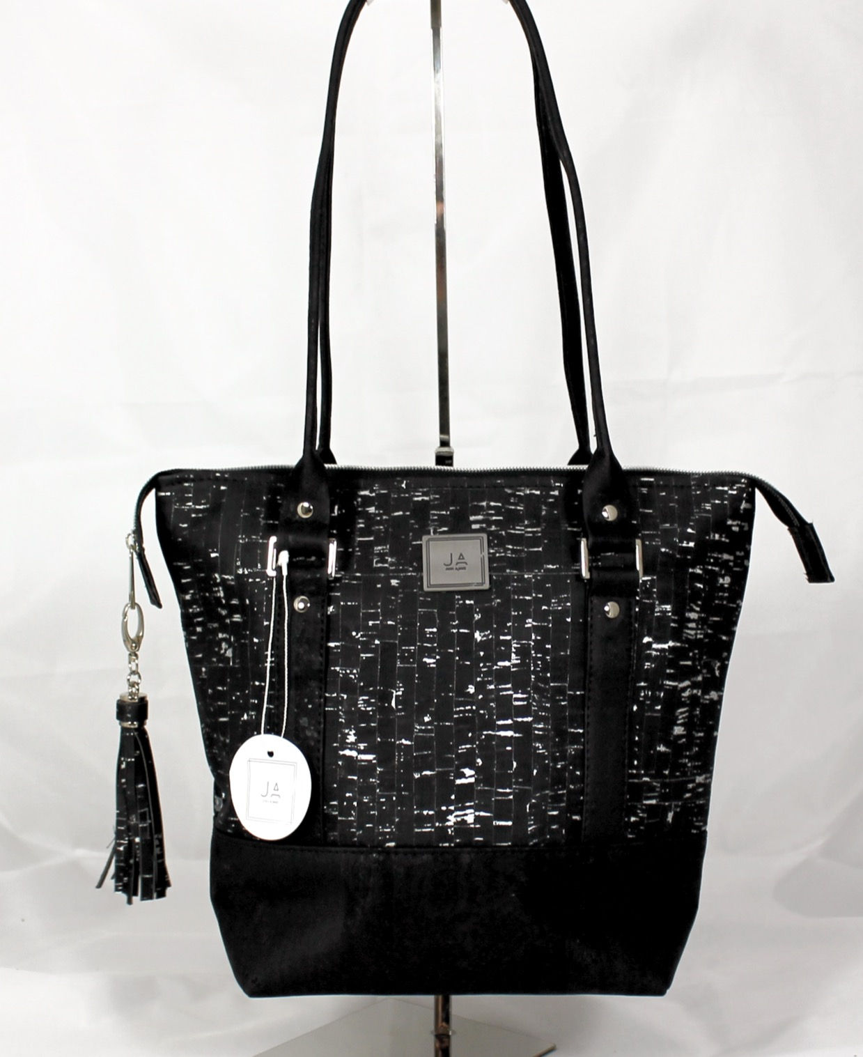 Shoulder Bag - Black & Silver Shimmer