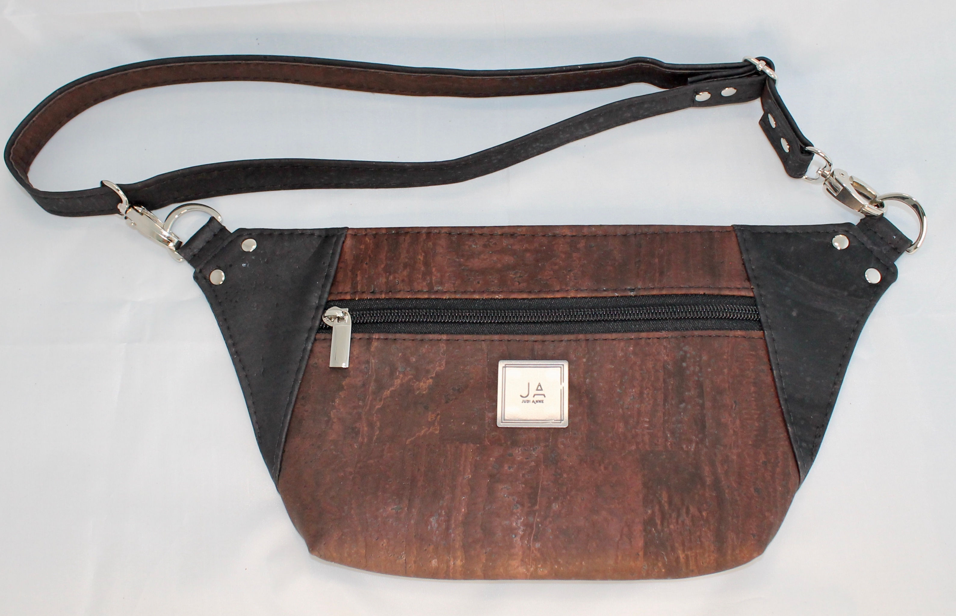 Hip/Sling Bag - Chocolate Brown & Black