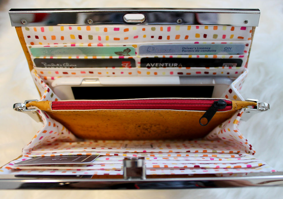 Thumbnail: Large Wallet/Clutch - Gold & Floral Print