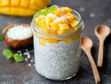 Coconut Peaches Chia Pudding
