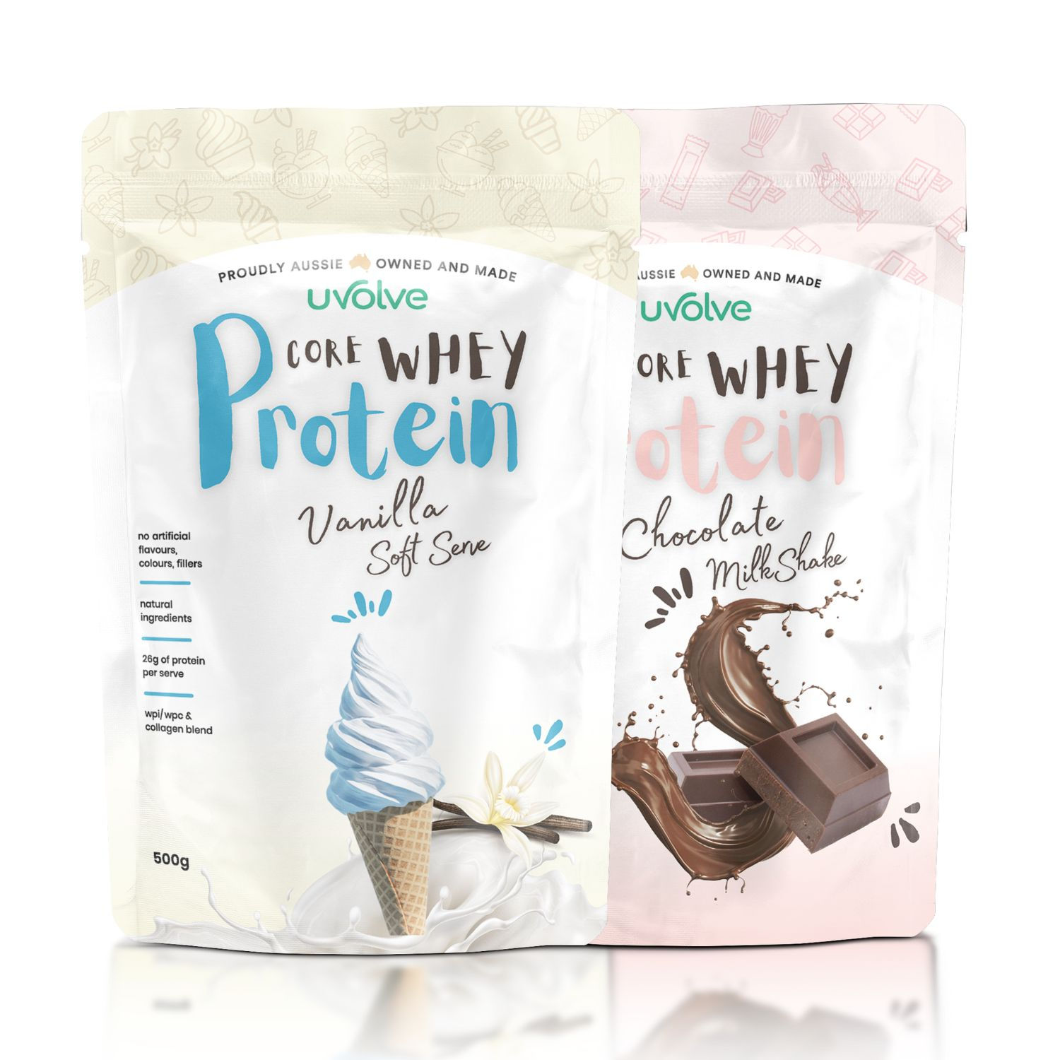 Mixed Pack |  Core Whey - Chocolate & Vanilla | 1kg By Uvolve