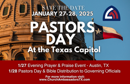 SAVE THE DATE! Pastors Day at the Texas Capitol!