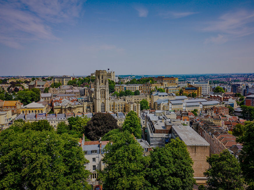 a view of Bristol from above