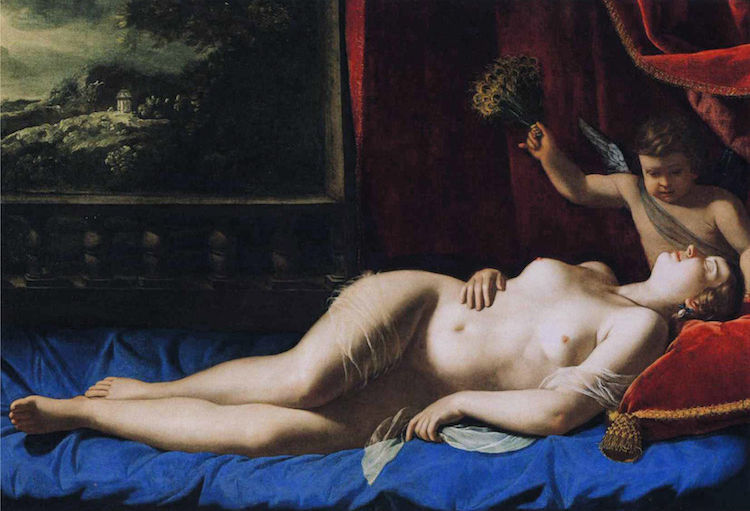 Artemisia Gentileschi Venus y Cupido 1626.jp