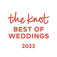 The Knot Best of Weddings winner badge 2023