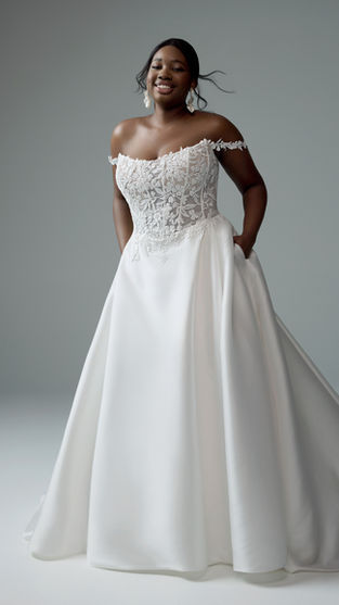 Plus size ballgown wedding dress