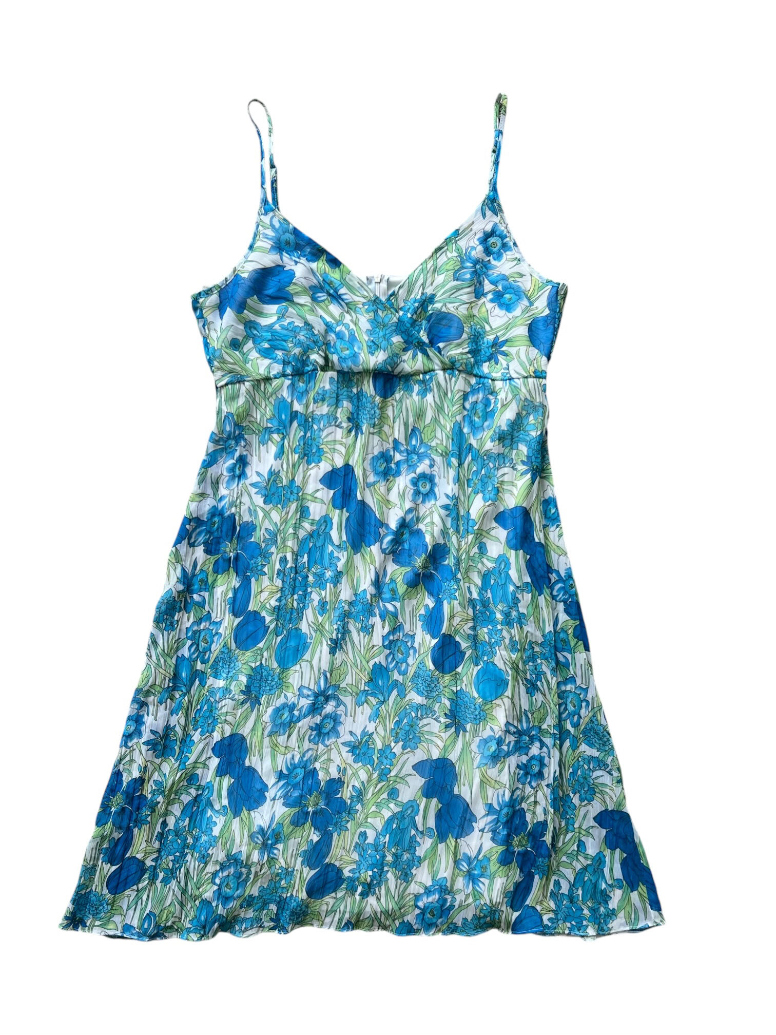 Y2K VINTAGE DRESS BLUE FLORAL