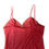 Thumbnail: 60s 70s VINTAGE RED SLIP DRESS MESH LACE FRILLY LINGERIE 