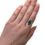 Thumbnail: VINTAGE 925 STERLING SILVER RING GREEN GEMSTONE MARCASITE ART DECO 