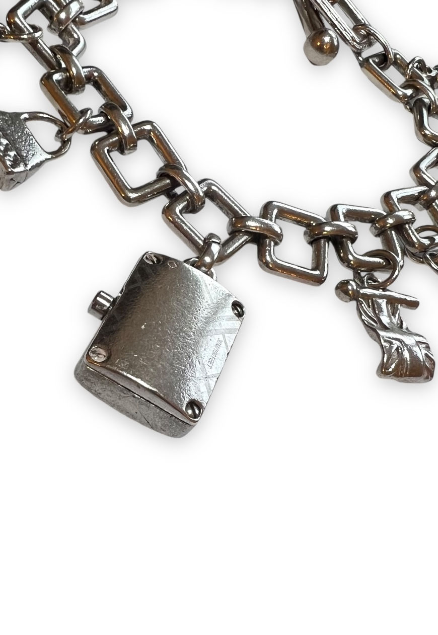 Thumbnail: VINTAGE BURBERRY WATCH CHARM BRACELET 925 SILVER