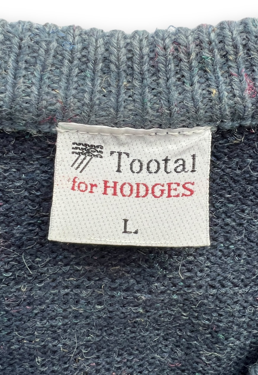 Thumbnail: VINTAGE JUMPER V NECK BLUE ARGYLE DIAMOND PATTERN