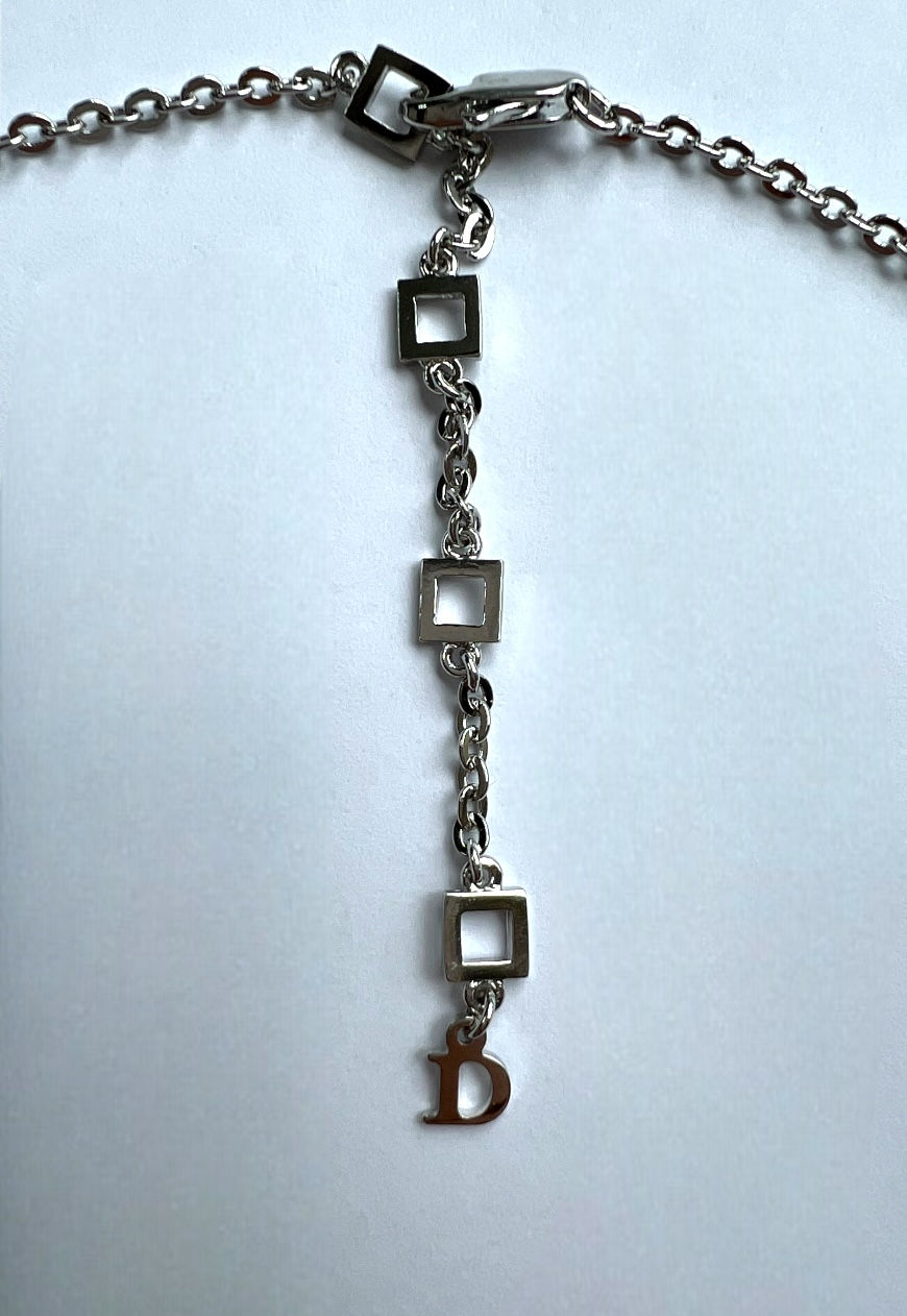 Thumbnail: VINTAGE DIOR NECKLACE I LOVE DIOR HEART AND ARROW SILVER