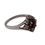 Thumbnail: VINTAGE 925 STERLING SILVER RING CLEAR & RED GARNET GEMSTONE 