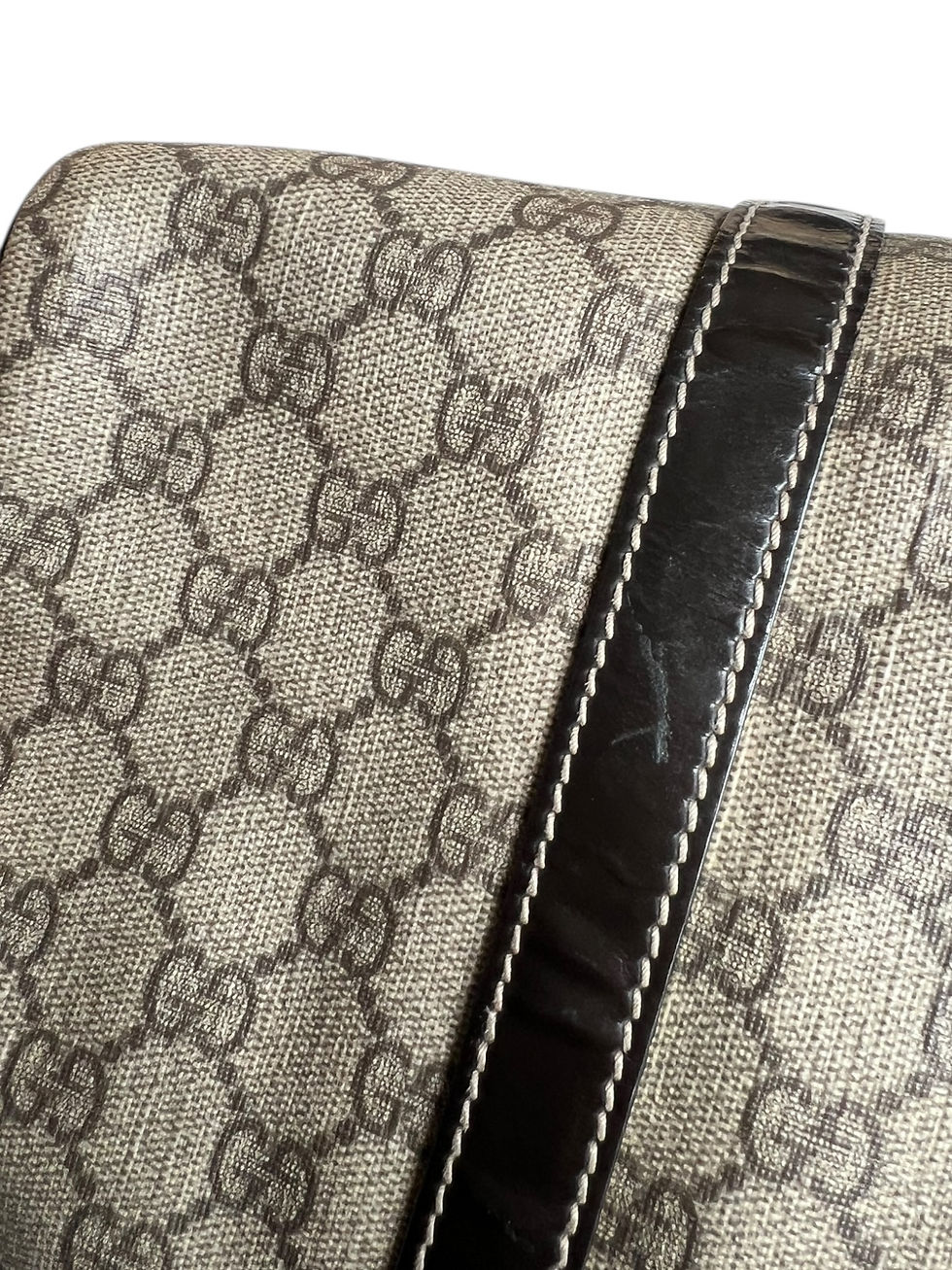 Thumbnail: GUCCI BOSTON BAG WITH STRAP BEIGE BROWN 