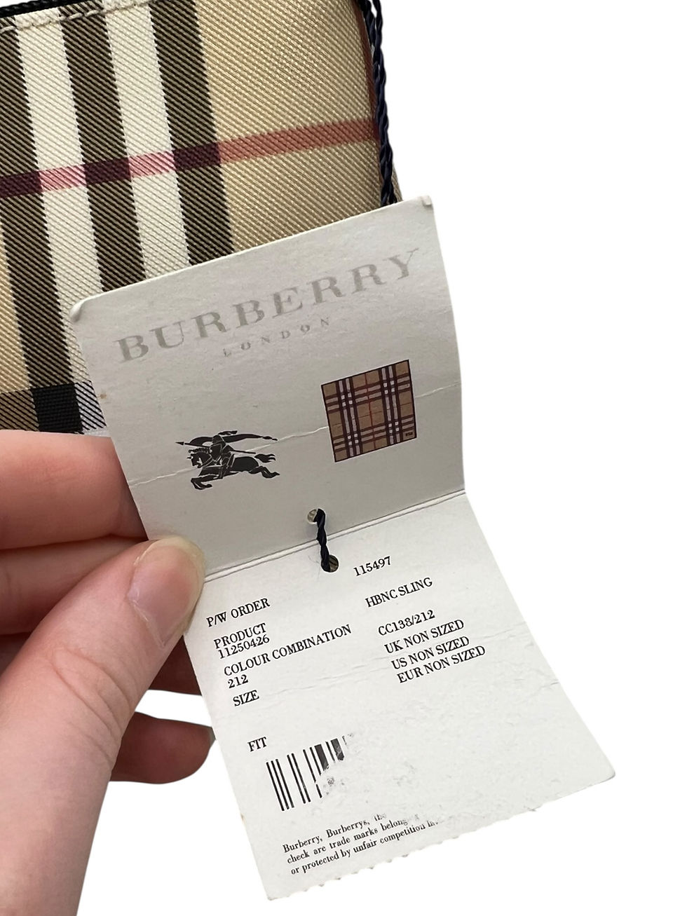 Thumbnail: VINTAGE BURBERRY BAG POUCHETTE BEIGE NOVA CHECK BNWT