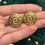 Thumbnail: RARE VINTAGE DIOR CLIP EARRINGS CD MONOGRAM GOLD PLATED