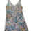 Thumbnail: 60s 70s VINTAGE BLUE FLORAL SLIP DRESS LINGERIE 