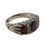 Thumbnail: VINTAGE 925 STERLING SILVER RING GYPSY TRILOGY RED GARNET GEMSTONES