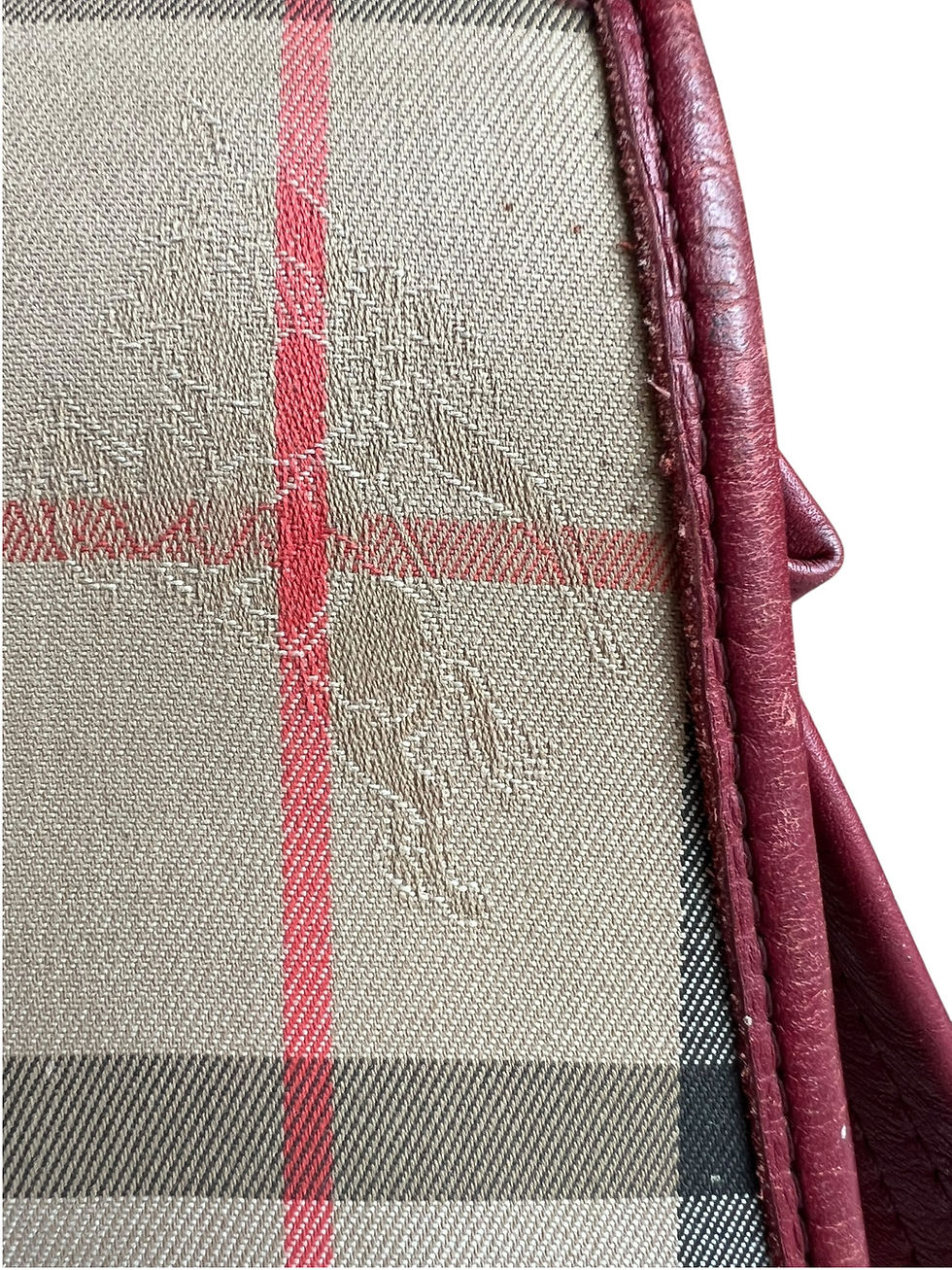 Thumbnail: RARE VINTAGE BURBERRY SADDLE BAG BEIGE NOVA CHECK 