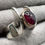Thumbnail: VINTAGE SILVER RING STERLING RED GARNET GEMSTONE 