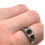Thumbnail: VINTAGE 925 STERLING SILVER RING GYPSY TRILOGY RED GARNET GEMSTONES