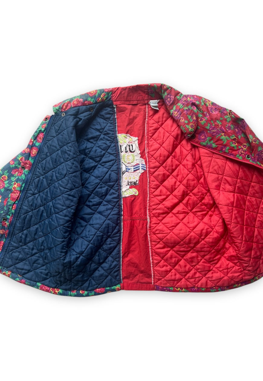 Thumbnail: 80s 90s VINTAGE JACKET FLORAL MULTICOLOURED   