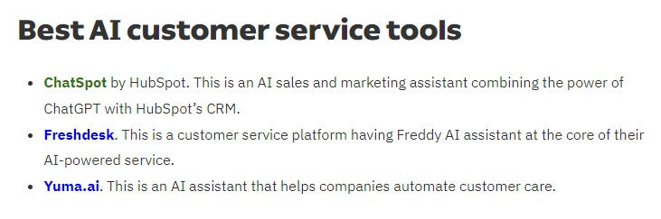 Best AI customer service tools