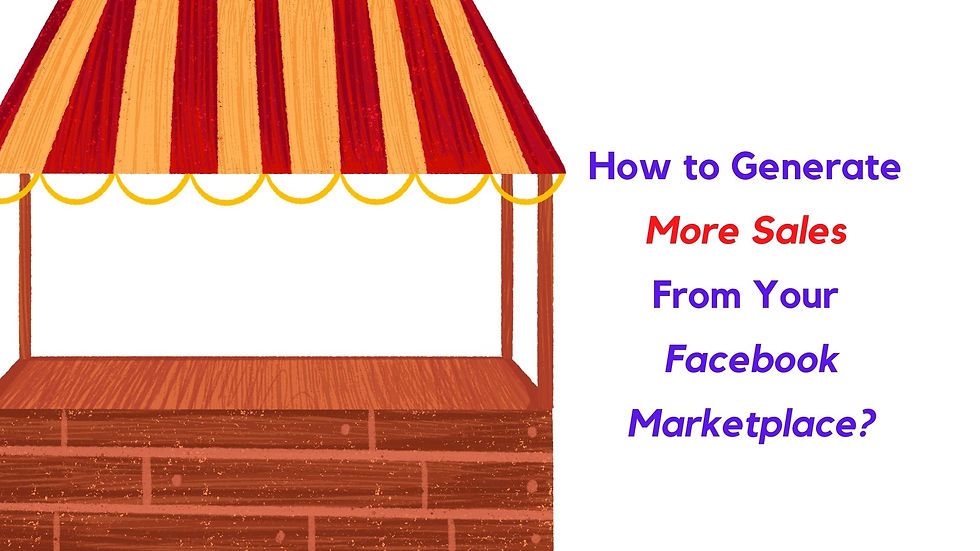 How to Generate Sales From Facebook Marketplace