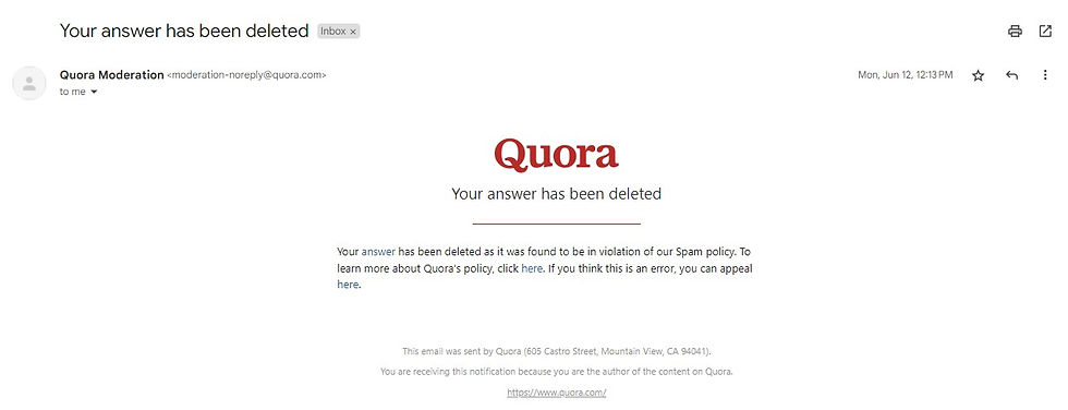 quora content moderation system for flagged answer