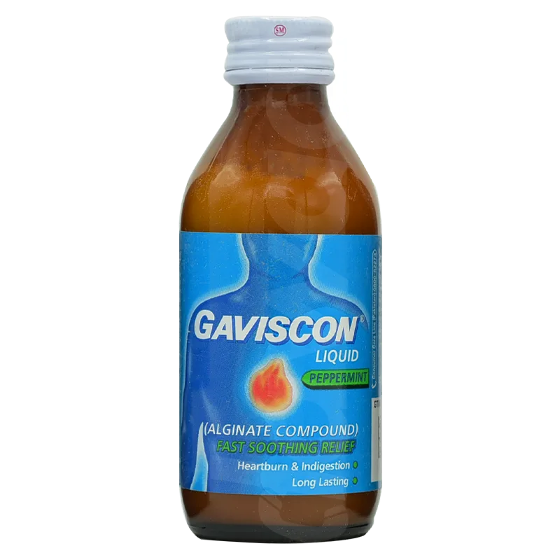 murtazacommunitypharmacy image showing gaviscon syrup bottle.