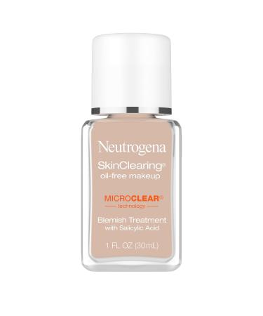 iknoweverything's article 10 best foundations for oily skin dermatologist recommended  image showing a product named as Neutrogena SkinClearing Oil-Free Makeup