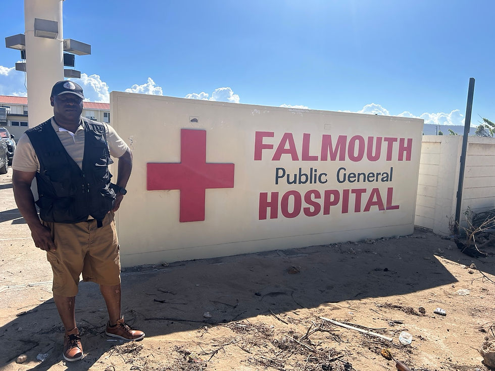 Elected United relief visit to Falmouth Public General Hospital