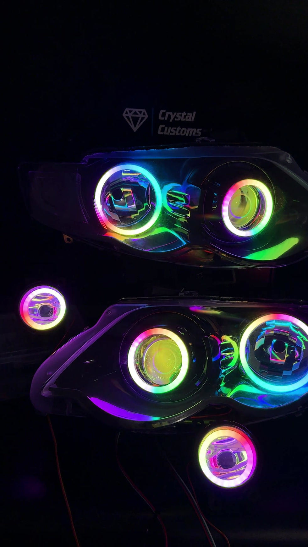 Thumbnail: S2 2008-2014 Ford FG falcon G6e/XR6 MK1/MK2 Quad ringhalo RGB LED Headlight