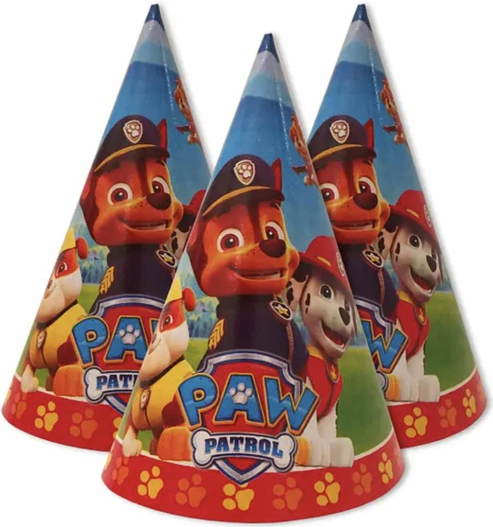 Ковпаки святкові, маленькі " Щенячий патруль ", 20 шт/уп