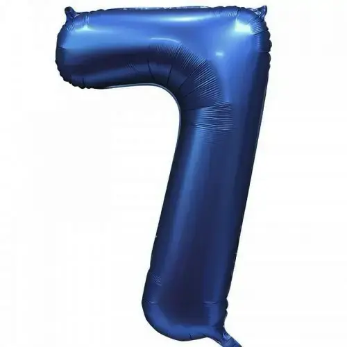 Прев'ю: Цифра 30" (76 см) КИТАЙ  сатин темно-синя під гелій 0-9