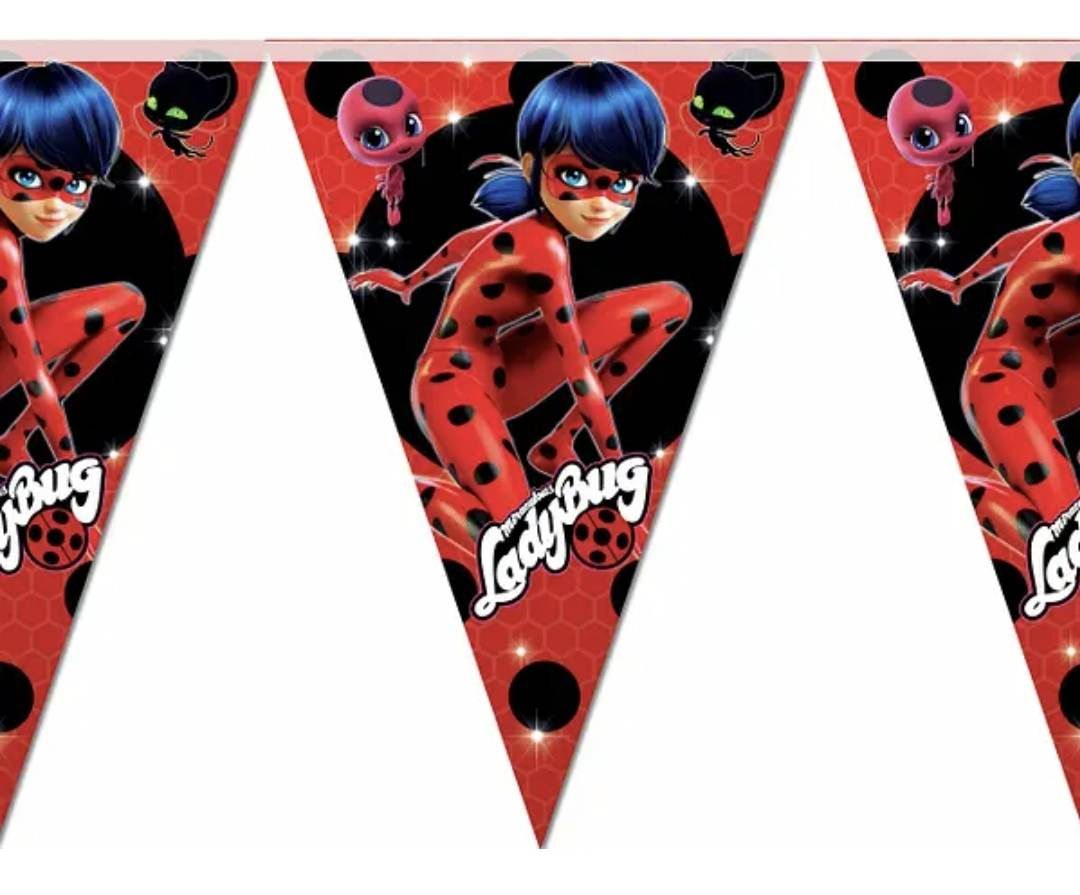 Прапорці гірлянди " Леді Баг"