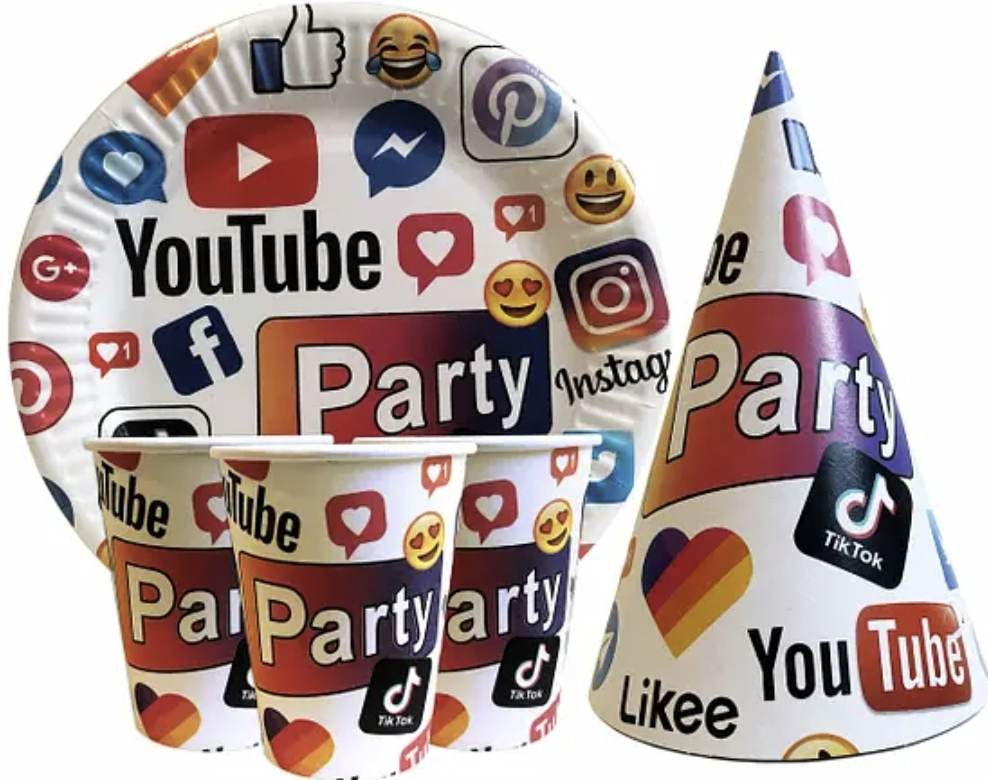 Набір для дитячого дня народження "Соціальні мережі"