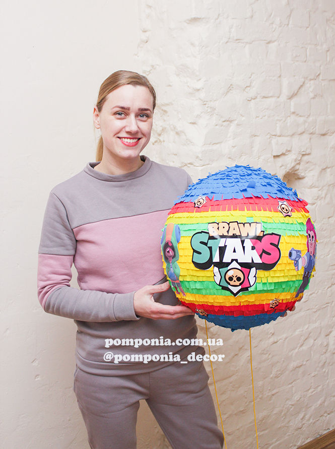 Thumbnail: Піньята BRAWL STARS кругла + біта