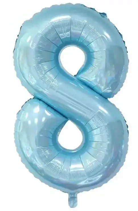 Прев'ю: Цифра 30" (76 см) КИТАЙ блакитна під гелій 0-9